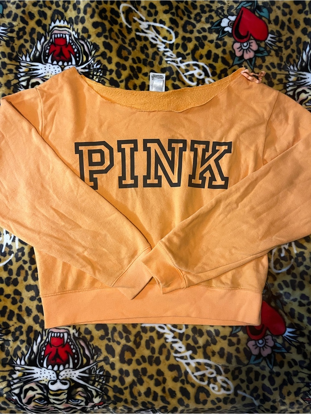 PINK Victoria's Secret Orange Sweatshirt